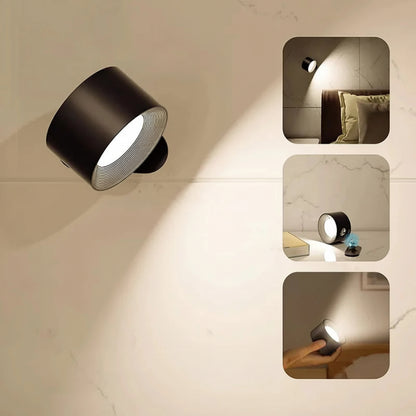 Væglampe Trådløs Drejelig LED Natlampe