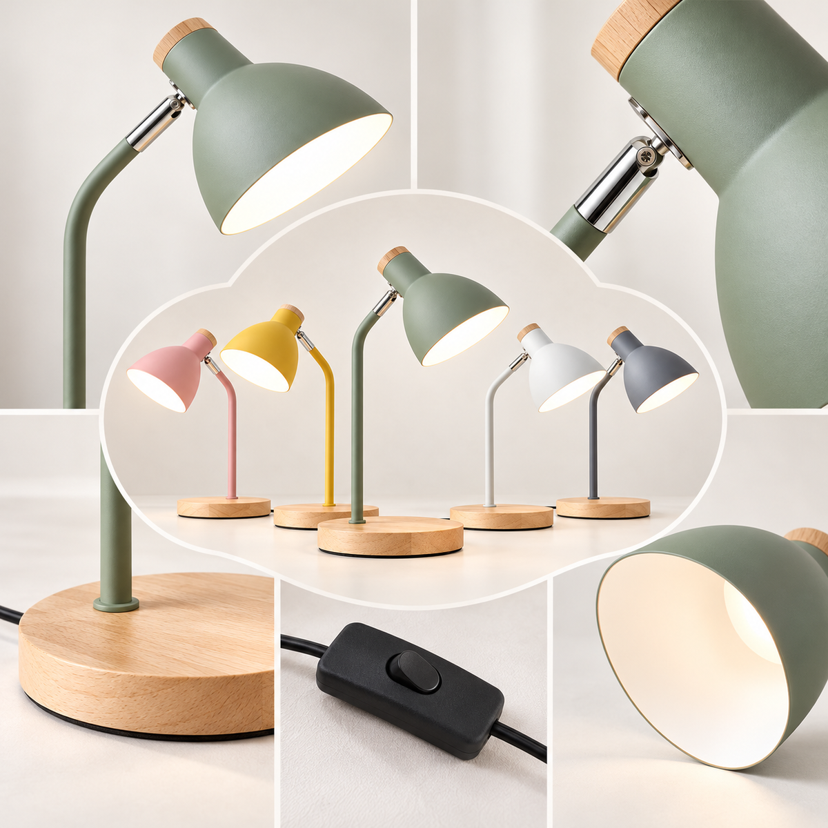 LED Modern Desk Lamp Home Office Adjustable Arm