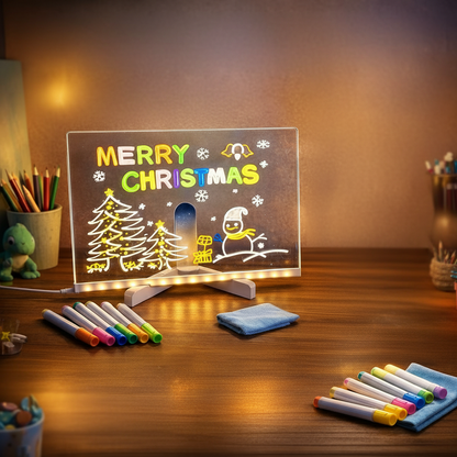 Wandbild LED-Zeichentafel Kinder Wiederverwendbares Leuchtendes Schreibtablett