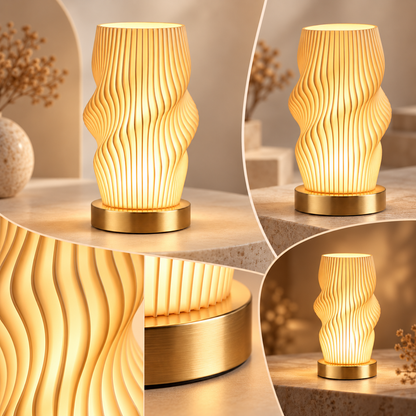 Lampada da tavolo LED USB compatta e moderna, dimmerabile con tocco