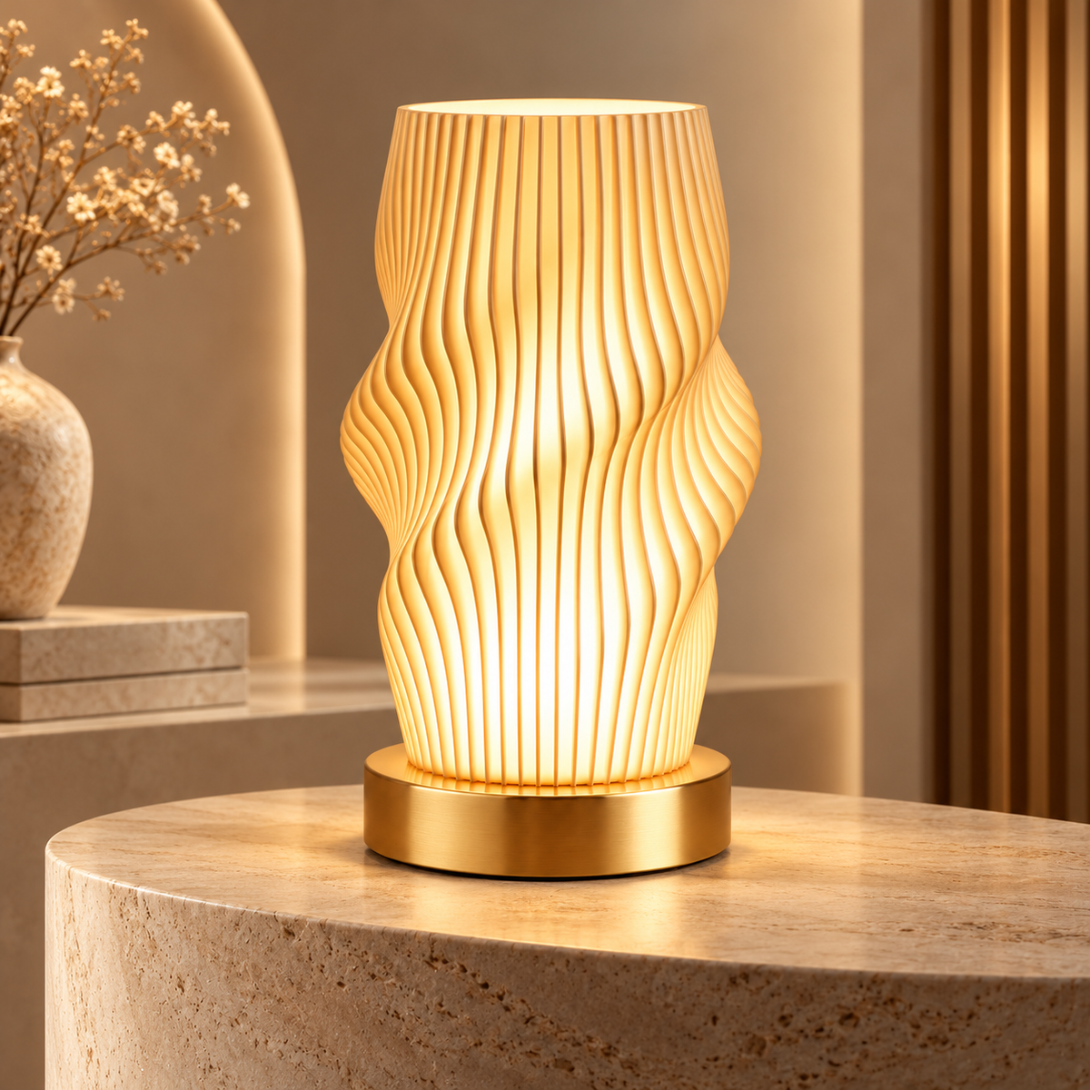 Lampada da tavolo LED USB compatta e moderna, dimmerabile con tocco