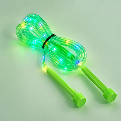 Corda per saltare con luci LED regolabili, divertente attività fitness