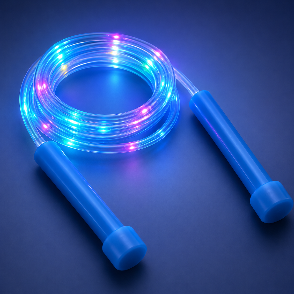 Corda per saltare con luci LED regolabili, divertente attività fitness