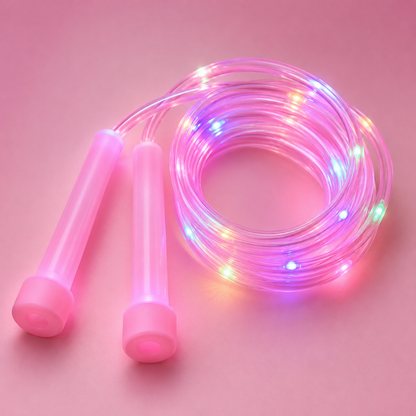 Corda per saltare con luci LED regolabili, divertente attività fitness