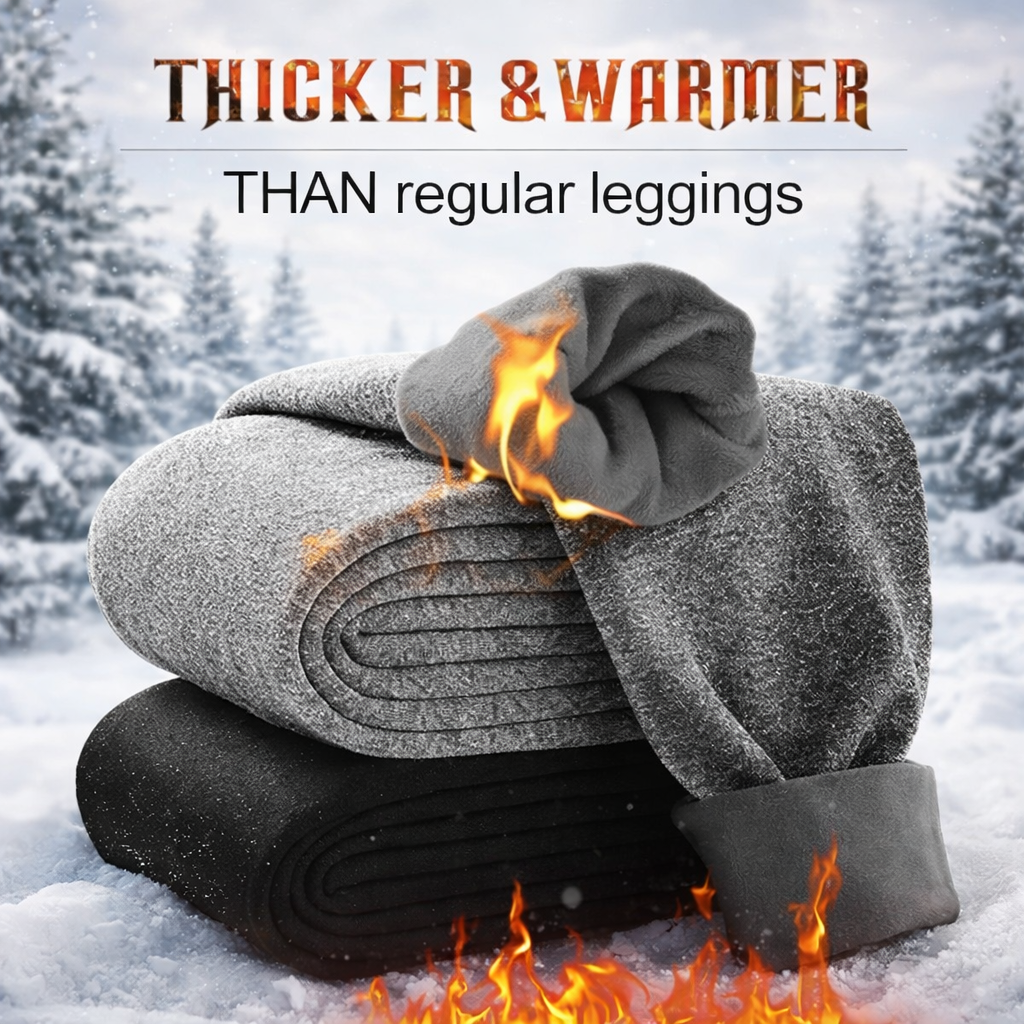 Leggings de Cintura Alta com Bolso Calças de Treino de Inverno