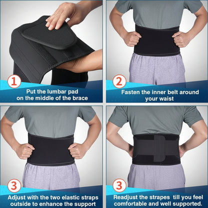 Centură ortopedică lombară din neopren reglabilă pentru alinarea durerii