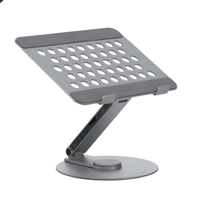 Laptop Stand Adjustable Rotating USB C Docking Station