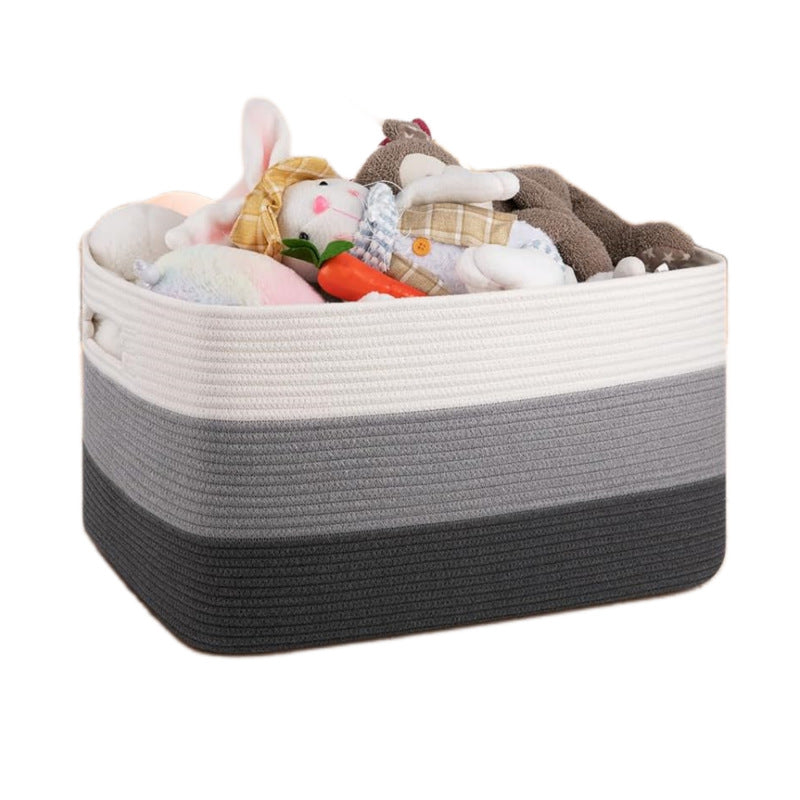 Laundry Basket Large Rope Rectangular Storage Handles