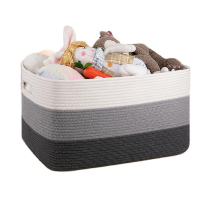 Laundry Basket Large Rope Rectangular Storage Handles