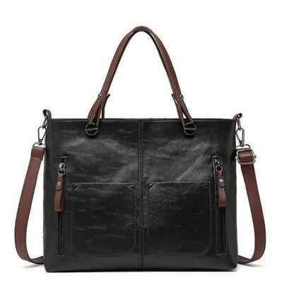 Work Bag Women Vintage Leather Tote Handbag Office Travel - Image 7