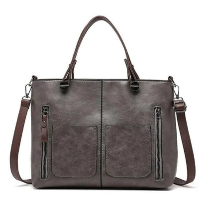 Work Bag Women Vintage Leather Tote Handbag Office Travel - Image 9