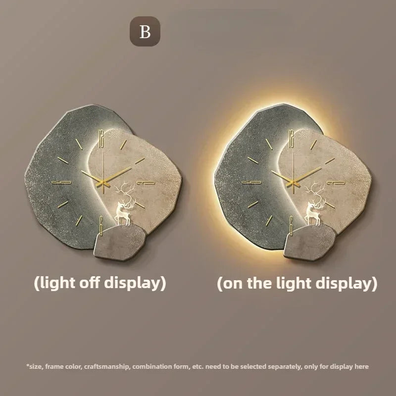 LumoClock | Large Modern Wall Clock | Silent Quartz & LED Light
