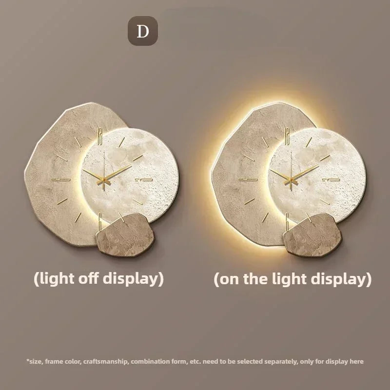 LumoClock | Large Modern Wall Clock | Silent Quartz & LED Light