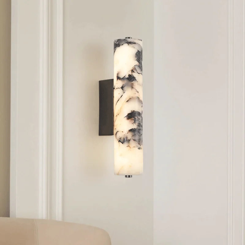 LuxeStone | Italian Style Natural Marble Wall Lamp | Modern Luxury Sconce