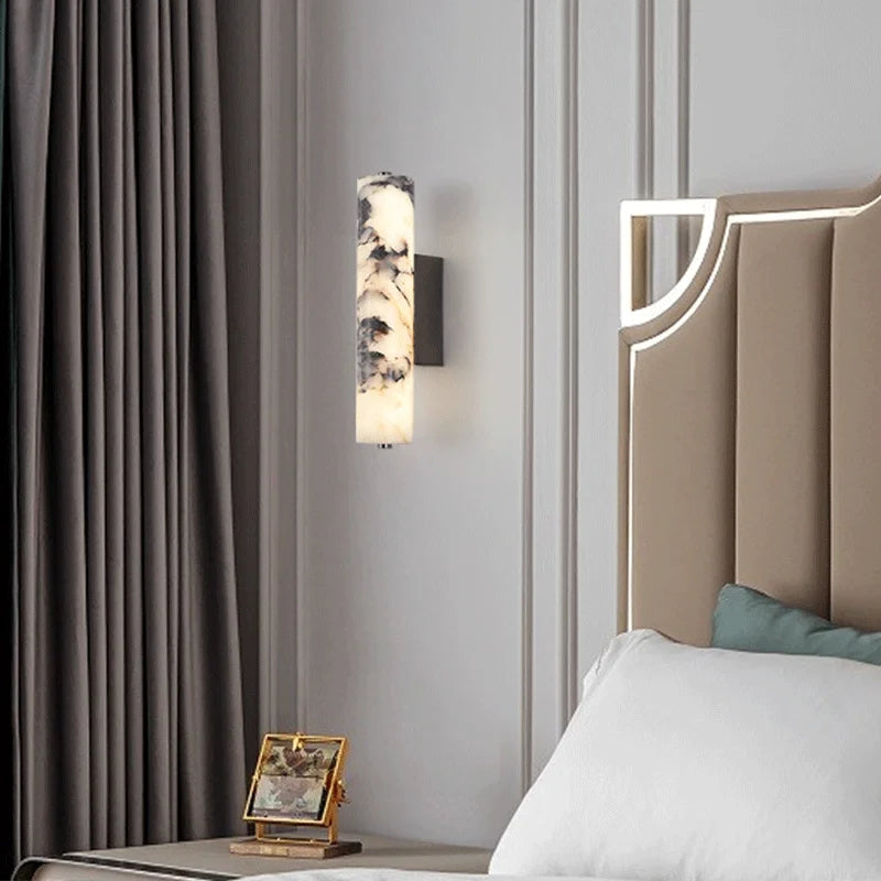 LuxeStone | Italian Style Natural Marble Wall Lamp | Modern Luxury Sconce
