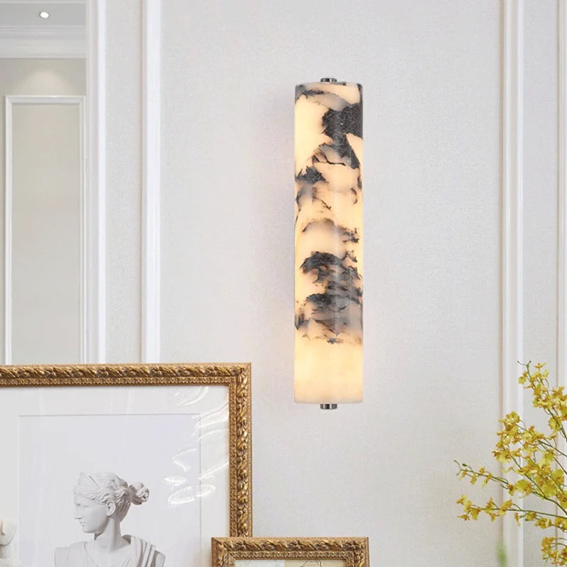 LuxeStone | Italian Style Natural Marble Wall Lamp | Modern Luxury Sconce