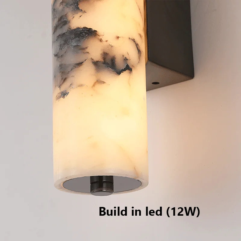 LuxeStone | Italian Style Natural Marble Wall Lamp | Modern Luxury Sconce