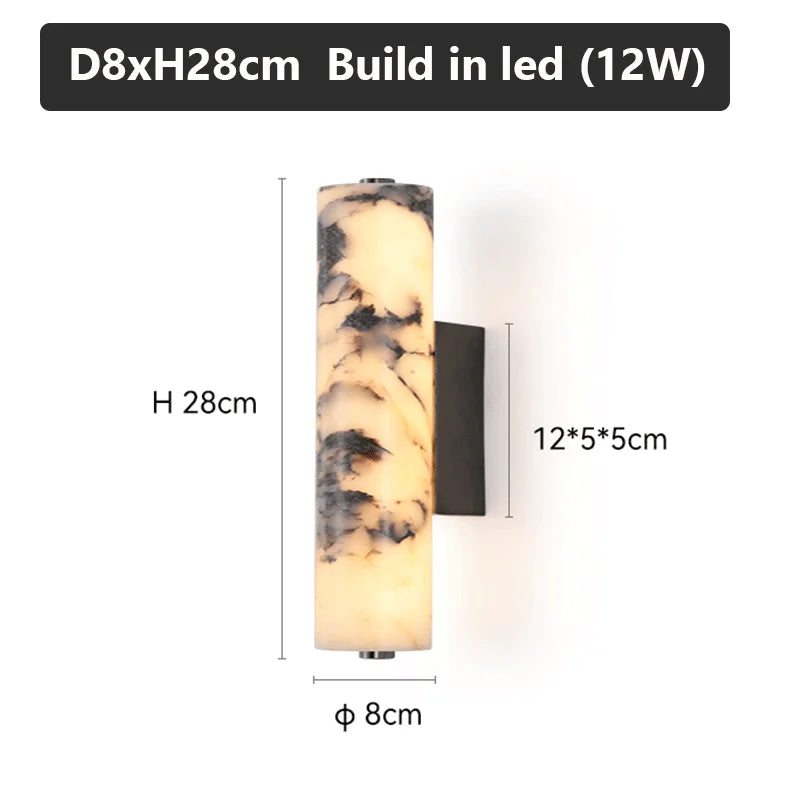 LuxeStone | Italian Style Natural Marble Wall Lamp | Modern Luxury Sconce