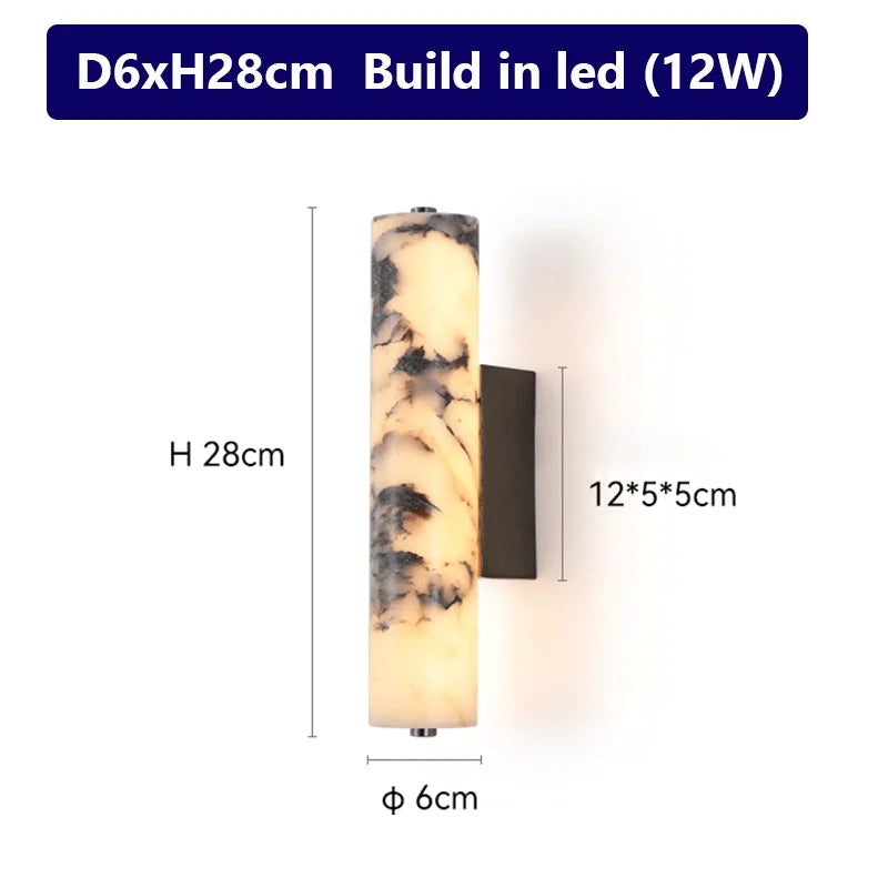 LuxeStone | Italian Style Natural Marble Wall Lamp | Modern Luxury Sconce