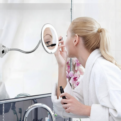 Bathroom Mirror LED Magnifying Mirror Flexible Arm