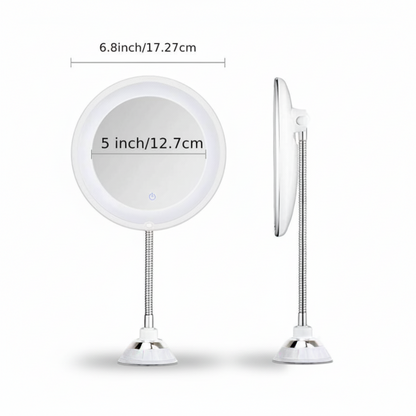 Bathroom Mirror LED Magnifying Mirror Flexible Arm