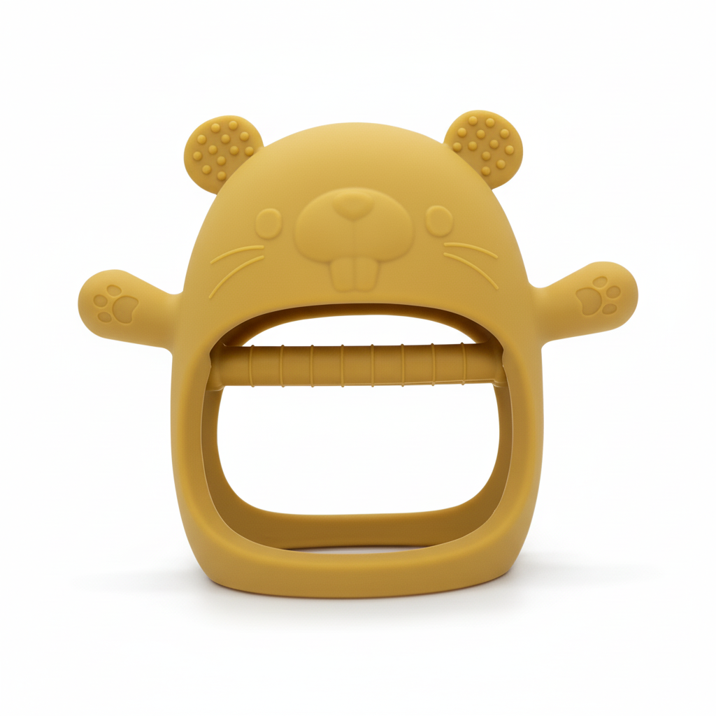 Baby Teething Mitten Silicone Chew Glove Soothing Sore Gums