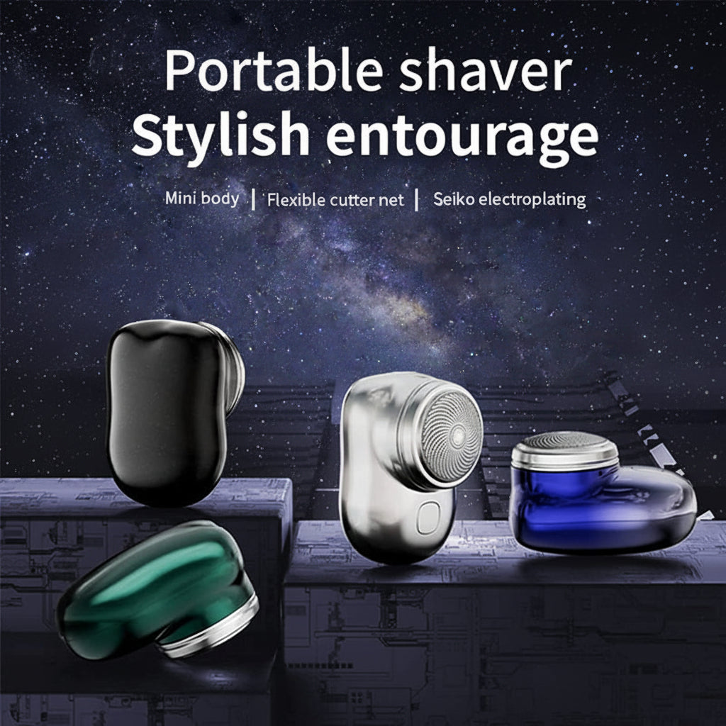 Rasoio Elettrico Portatile Mini Tagliabarba in Metallo