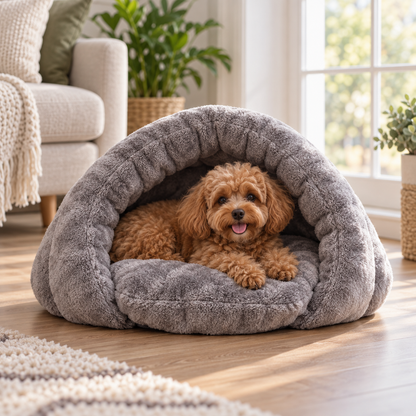 Machine Washable Dog Bed Soft Plush Mattress Bolster Spun