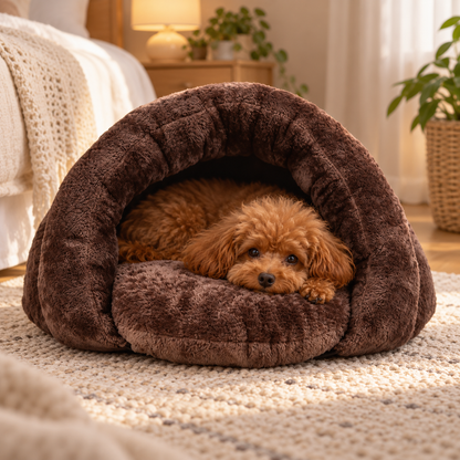 Machine Washable Dog Bed Soft Plush Mattress Bolster Spun