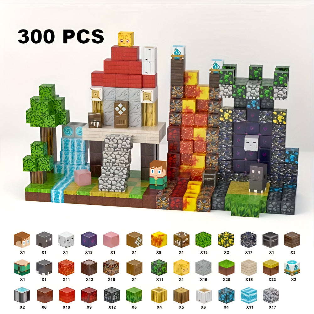 Set di Blocchi Magnetici Creativi per Costruzioni Cubiche Giocattolo per Bambini