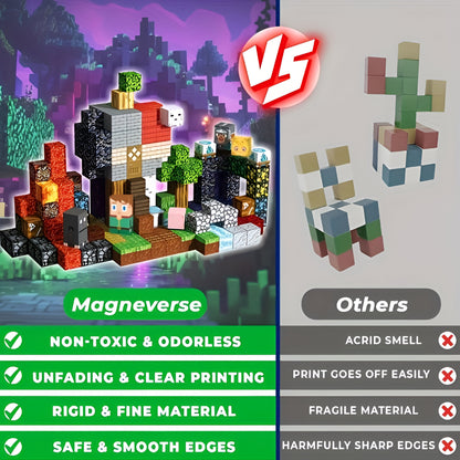 Set di Blocchi Magnetici Creativi per Costruzioni Cubiche Giocattolo per Bambini
