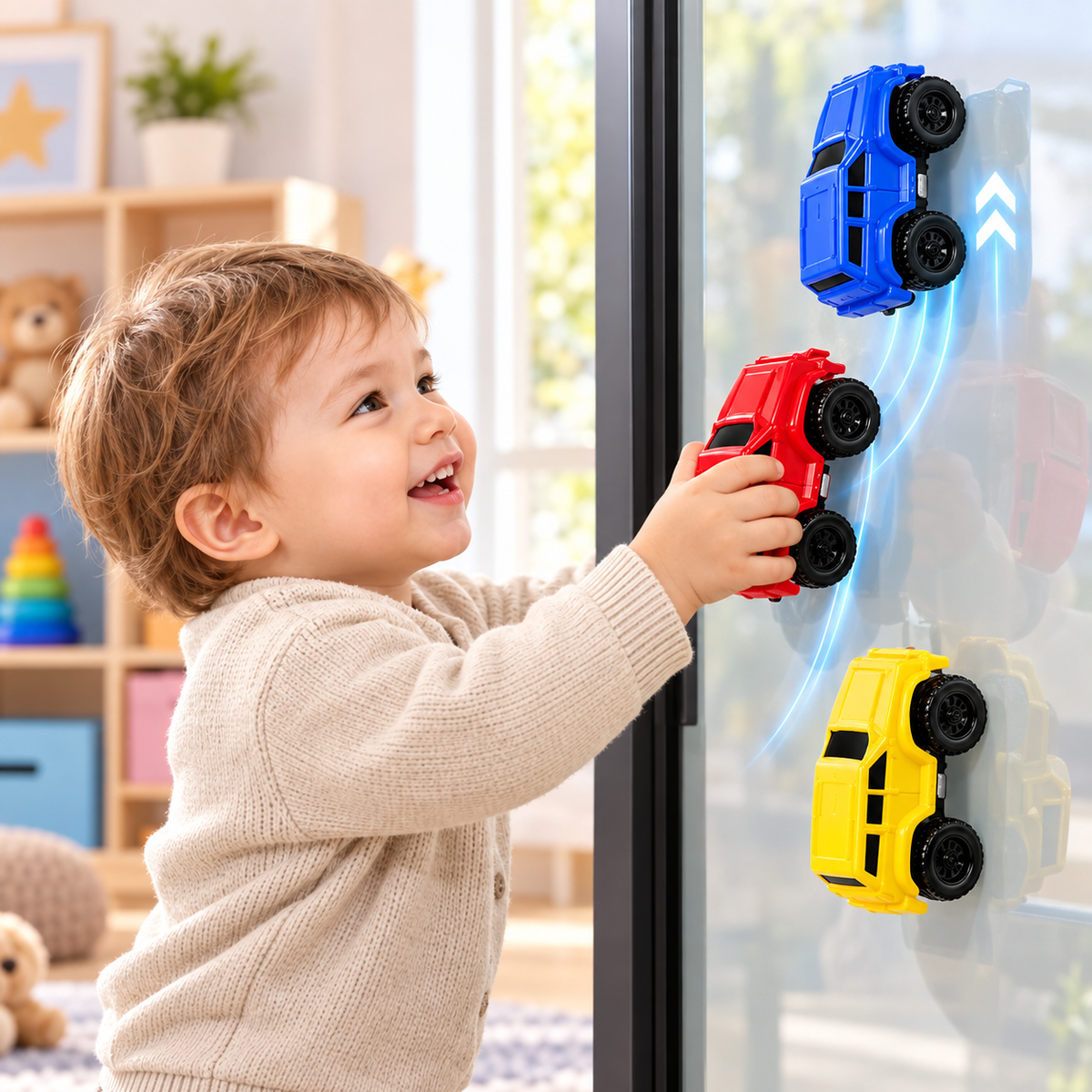 Carros de escalada magnéticos - brinquedo de escalada na parede para uma atividade divertida