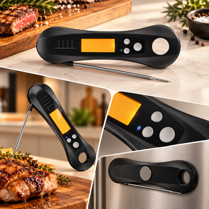 Termometro digitale magnetico per carne a lettura istantanea da cucina