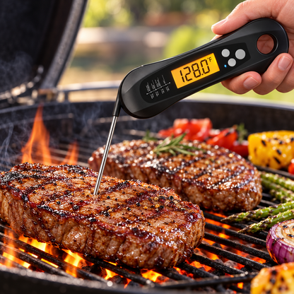 Termometro digitale magnetico per carne a lettura istantanea da cucina