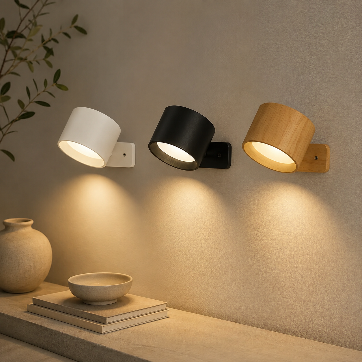 Magnetic Rechargeable Wall Light Adjustable Wireless Sleek