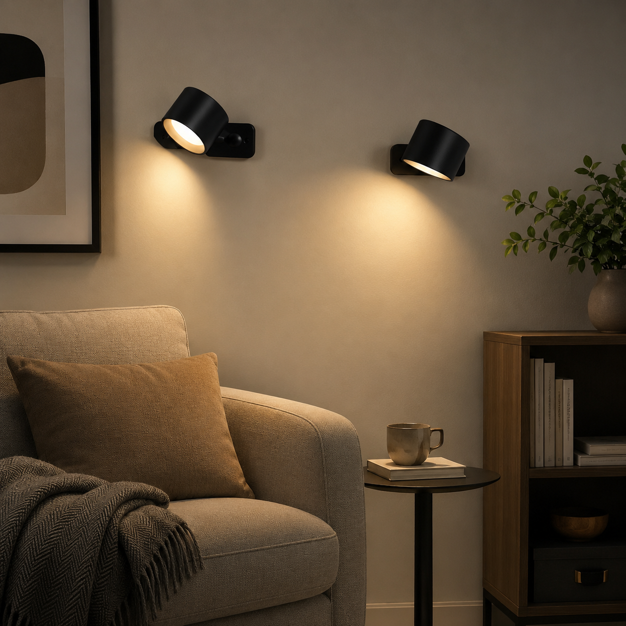 Magnetic Rechargeable Wall Light Adjustable Wireless Sleek