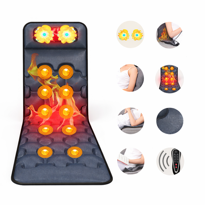 Massage Mat Heated Full Body Vibration Motor Foldable Relaxation Pad
