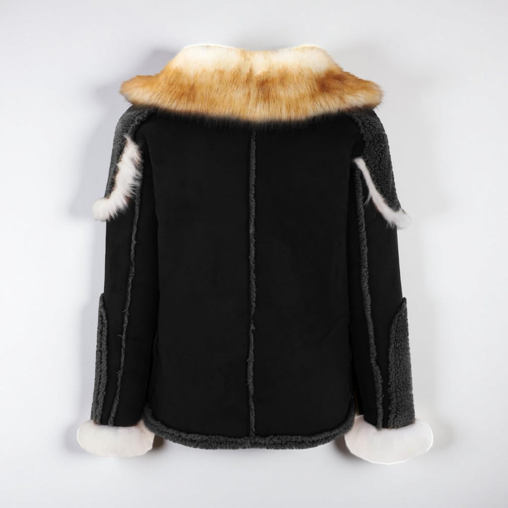 Abrigo de invierno para hombre con cuello grueso y sobredimensionado, chaqueta exterior