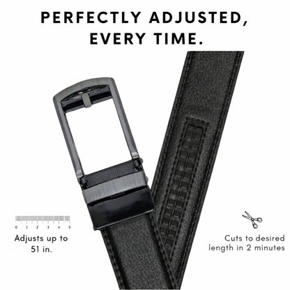 Cinto Masculino Ajustável com Fivela de Catraca para Uso Casual e Formal