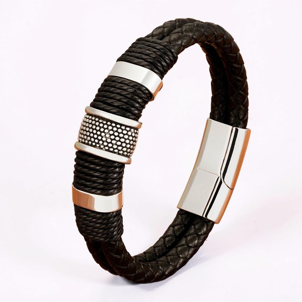 Herrenarmband Geflochtenes Armband Magnetverschluss Schmuck