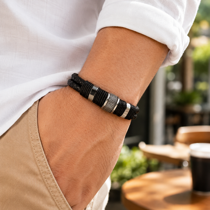 Herrenarmband Geflochtenes Armband Magnetverschluss Schmuck