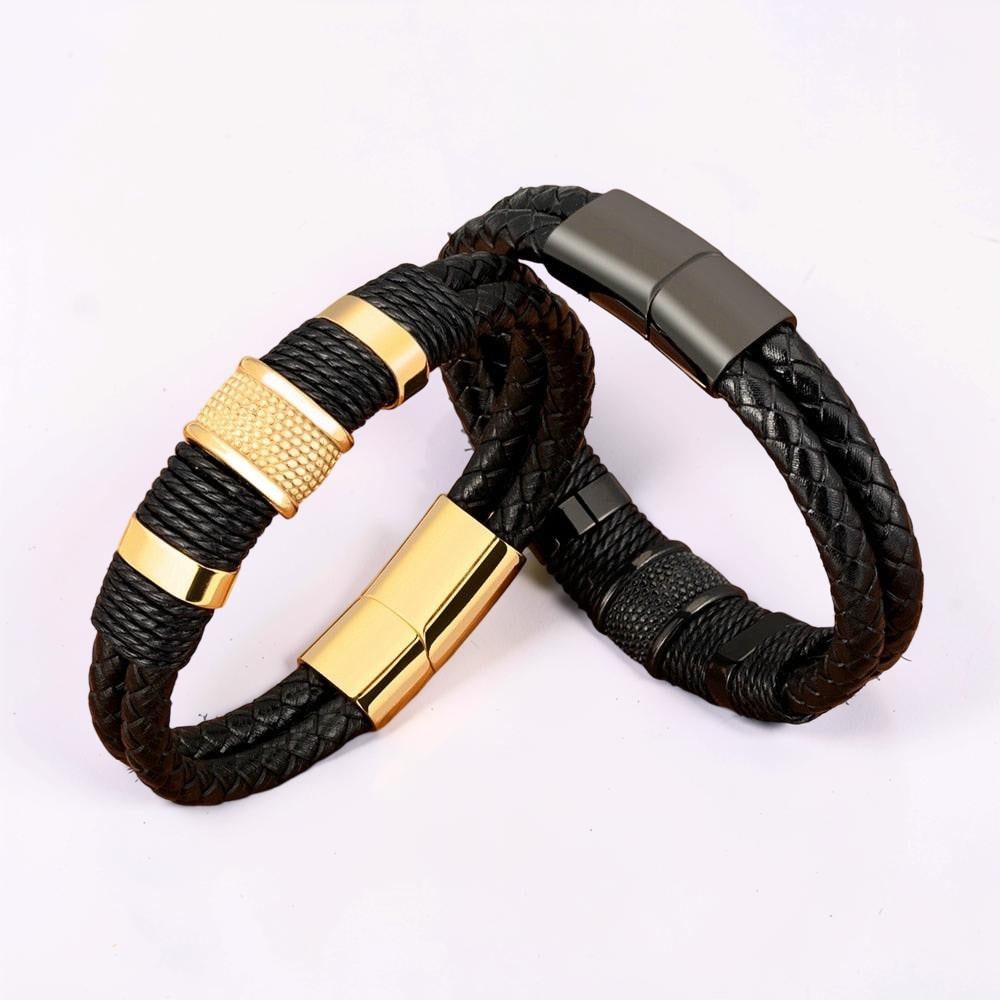 Herrenarmband Geflochtenes Armband Magnetverschluss Schmuck