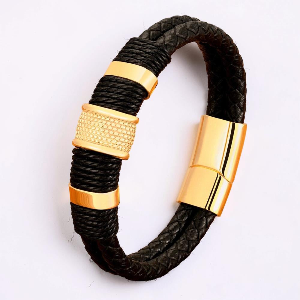 Herrenarmband Geflochtenes Armband Magnetverschluss Schmuck