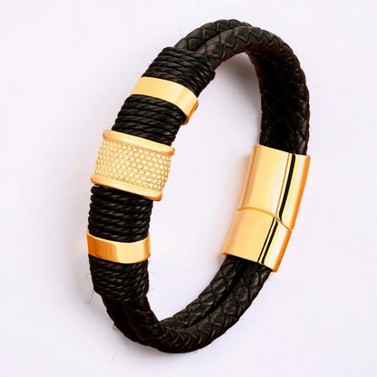 Herrenarmband Geflochtenes Armband Magnetverschluss Schmuck