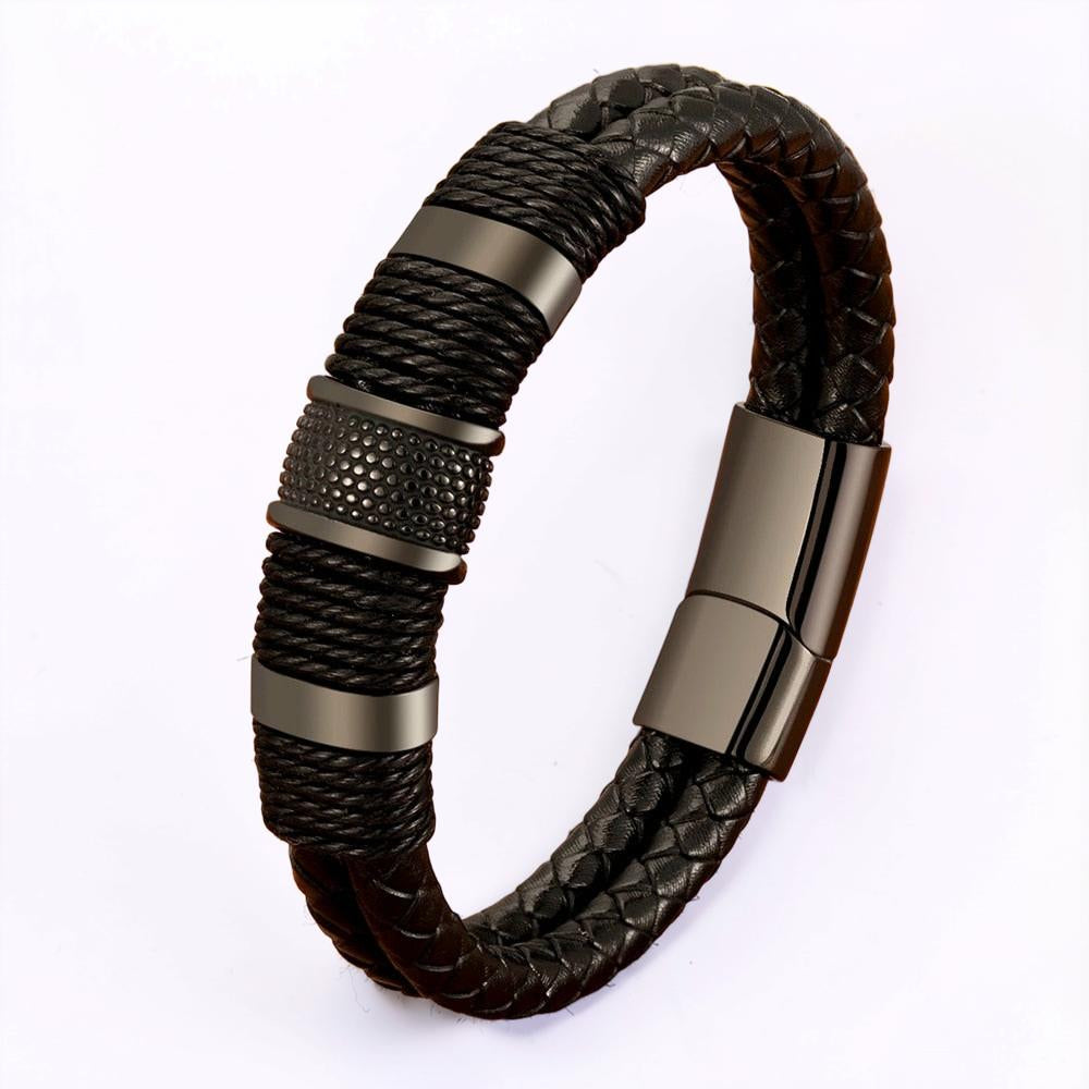 Herrenarmband Geflochtenes Armband Magnetverschluss Schmuck