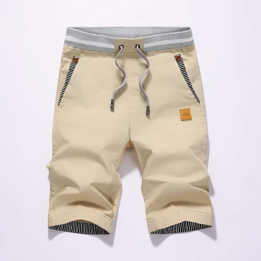 Herren Cargo-Shorts mit Kordelzug, lässige Outdoor-Hosen mit Taschen