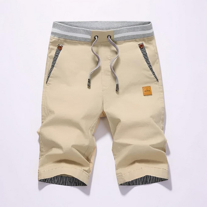 Herren Cargo-Shorts mit Kordelzug, lässige Outdoor-Hosen mit Taschen