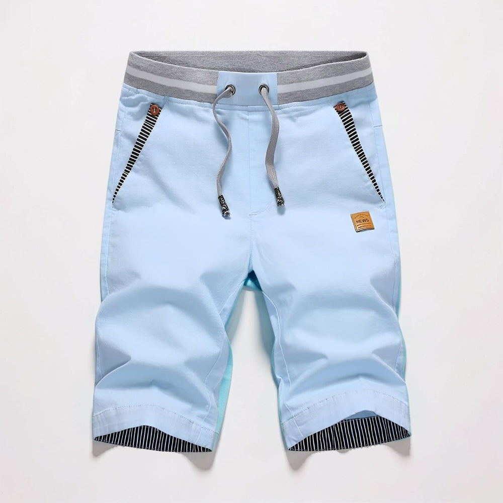 Herren Cargo-Shorts mit Kordelzug, lässige Outdoor-Hosen mit Taschen