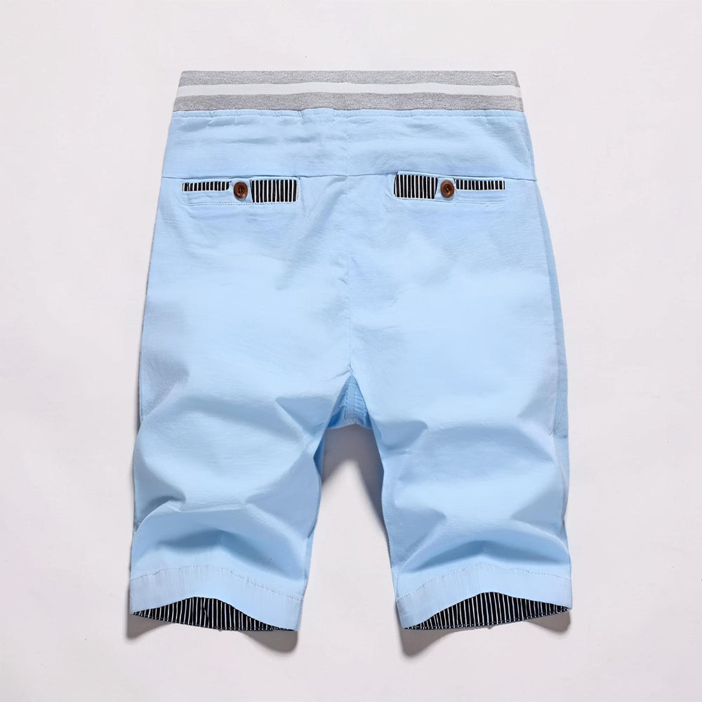 Herren Cargo-Shorts mit Kordelzug, lässige Outdoor-Hosen mit Taschen