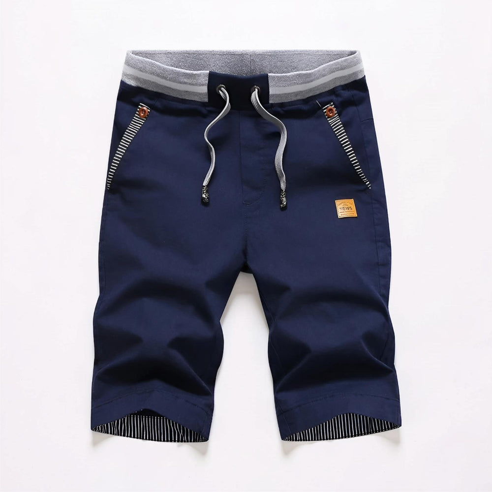 Herren Cargo-Shorts mit Kordelzug, lässige Outdoor-Hosen mit Taschen